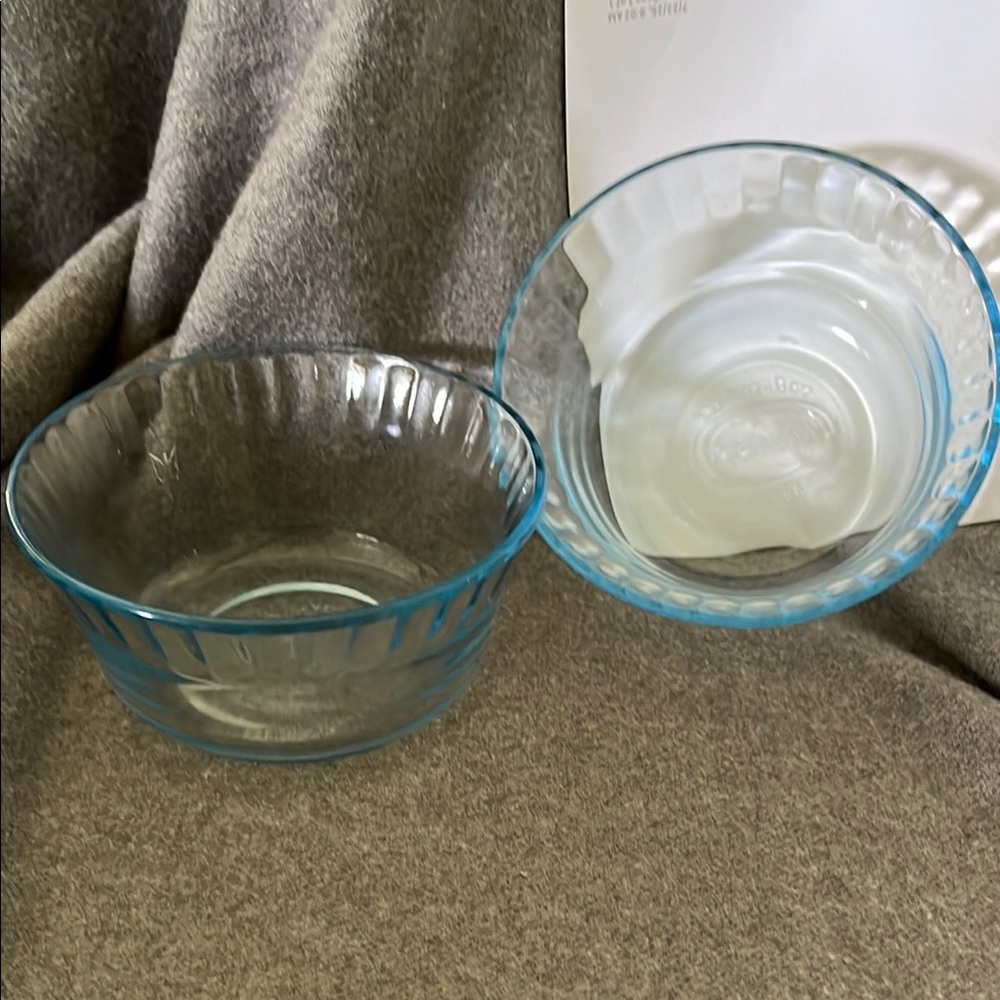 🌻 Colorex Blue Tint Custard Cups-Set of 2